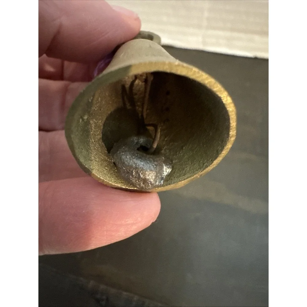 Small Vintage Hand-Engraved Brass Bell – 2